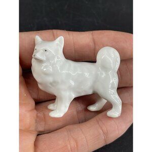Gotha Pfeffer Porcelain Samoyed Dog Figurine - Germany Miniature